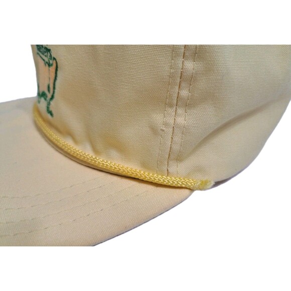 Vintage Masters Golf Rope Derby Hat Cap Yellow Green Augusta USA Made - Picture 6 of 10